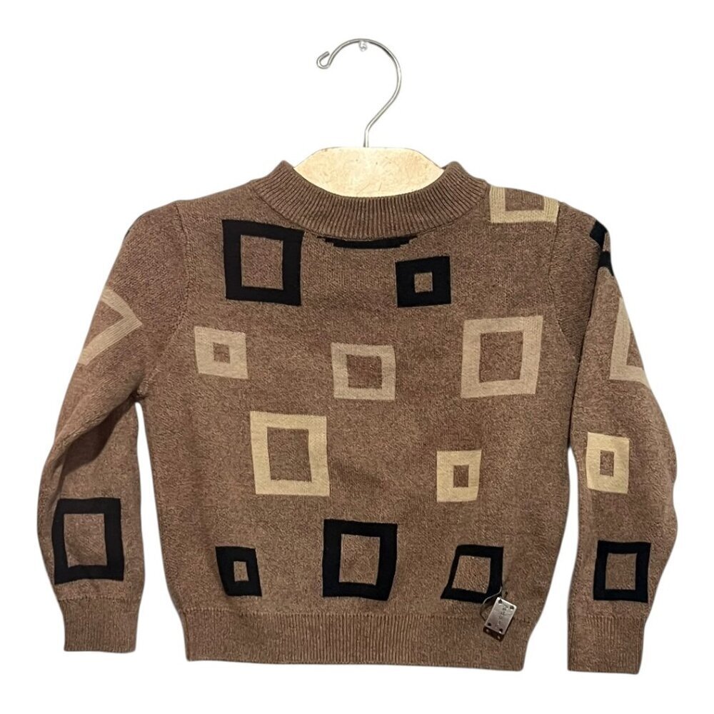 Perdibimbi Boys Sweater Size 3  Brown Pullover 100% Cotton